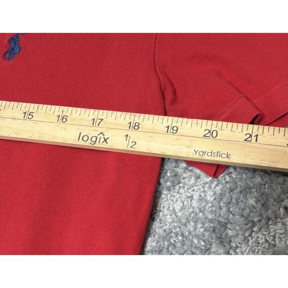 Polo Ralph Lauren Shirt Mens Small Red Navy Pony Logo Tagless Short Sleeve - Picture 3 of 5